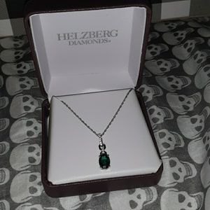 Hellzberg Diamond Emerald Necklace